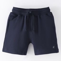 Doreme Single Jersey Knit Shorts With Logo Print - Prussain Blue-image-18