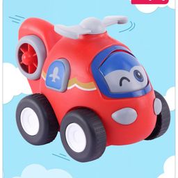 Babyhug Friction Powered Eye Rolling Fire Rescue Helicopter - Red-21