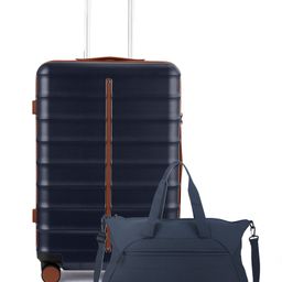Assembly Premium Polycarbonate Luggage (60 Liters) - Hard Check-In Trolley Bag (24 inches) with Duffle Bag 35 Liters(Blue) - Odyssey-17