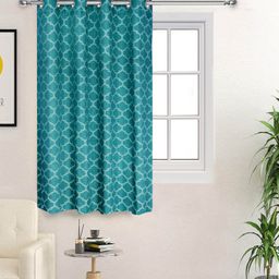 Saral Home Noor Cotton Window Room Darkening Curtain 1PC,Teal. 4x5 ft-image-2