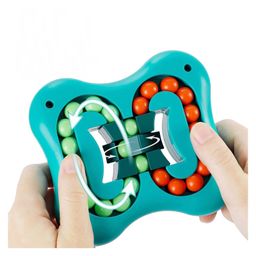 SUPER TOY Finger Tip Rotate Magic Bean Fidget Spinner Toys Mind Teaser Memory Game Educational Puzzle Handheld - Green-10