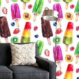 ArtzFolio Printed UV-Resistant Anti-Bacterial Watercolor Ice CreamPeel & Stick Wallpaper-10