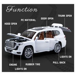 Magicwand Metal 1:32 Scale Die-Cast Dual-Tone Lland-Cruiiser with 6 Openable Doors,Pull Back Action, Blinking Headlights & Tail Light image 2