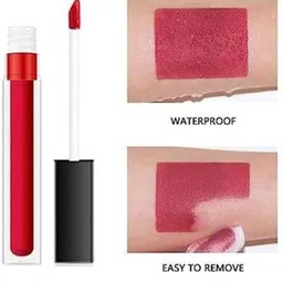 SUNISA Set Of 2 In 1 Long Lasting Mini Matte Liquid Lipsticks - 9 ml Each- Red & Pink image 2