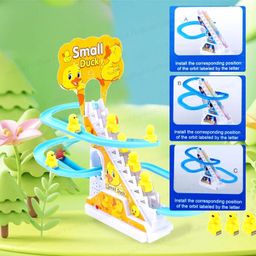 FunBlast Duck Slide Toy Set Escalator Toy with Lights and Music (Color May Vary) image 4