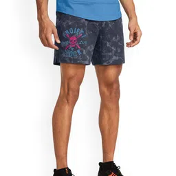 UNDER ARMOUR UA Project Rock Rival Terry Men Abstract Printed Mid Rise Sports Shorts-image-50