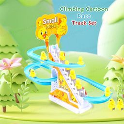 FunBlast Duck Slide Toy Set Escalator Toy with Lights and Music (Color May Vary) image 5