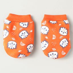 Doodle Poodle Interlock Knit Cap Mittens & Booties Set With Cat Print Orange - Diameter 11 cm image 5