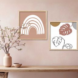 WALLLANE Set of 2 Abstract Wood Wall Art-picture-10