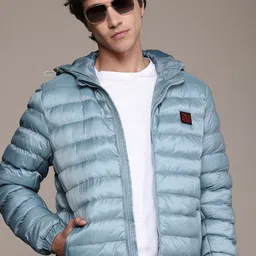 French Connection Solid Hooded Puffer Jacket-image-10