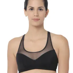 Triumph Black Lace Racerback Padded Wireless Fashion Bra-picture-2