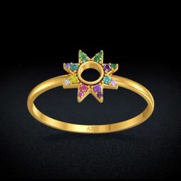 Joyalukkas Gold 22K Variegated Arc Casual Rings for Women-image-23