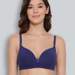 Lyra Indigo Cotton Seamless Bra-14