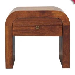 Artisan Furniture Brown Wood Darcy Chestnut Bedside Table-image-57
