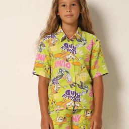 VERO MODA GIRL Lime Green Printed Shirt-image-99
