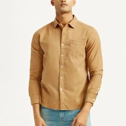 Levi's Brown Cotton Slim Fit Shirt-picture-5