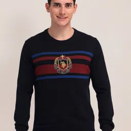 U.S. Polo Assn. Men Striped Round Neck Cotton Pullover-picture-42