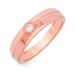 Malabar Gold and Diamonds 22k Rose Gold Diamond Casual Ring for Men-picture-1