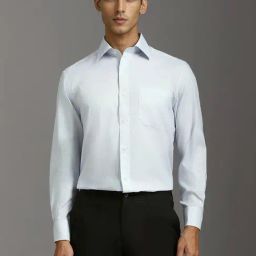 Louis Philippe White Cotton Regular Fit Printed Shirt-picture-39