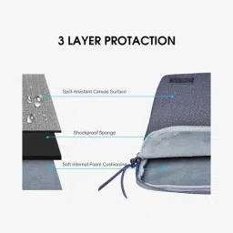 Gripp Cello Laptop Sleeve Case With Slim & Ultra Design For Macbook 13.3 Inch (Grey)-24