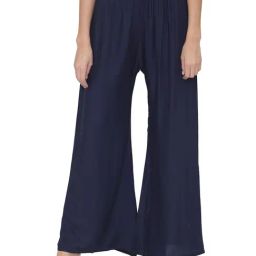 N-Gal Navy Flared Fit Palazzos-image-35