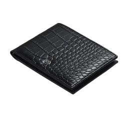 Halden Black Animal Effect Small Leather Bi-Fold Wallet for Men-38