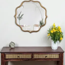 Fabindia Brown Aluminium Wall Mirror-picture-28
