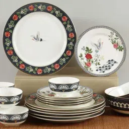 India Circus Multicolor Ceramic Dinner Set-image-87