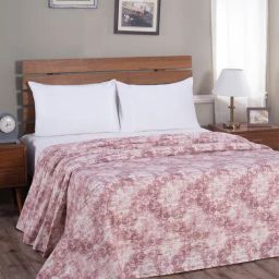 Maspar Rustic Clash Hyper Printed Red 318 TC Cotton Blend Queen Size Bed Cover-image-98