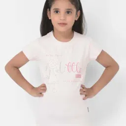 Crimsoune Club Kids Pink Printed T-Shirt-image-61