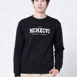 Red Tape Black Round Neck Sweatshirt-image-58