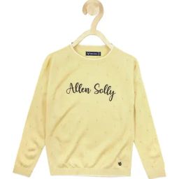 Allen Solly Junior Yellow & Black Cotton Printed Full Sleeves Sweater-picture-2