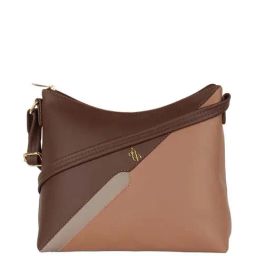 Baggit Brown Color Block Medium Sling Handbag-image-19