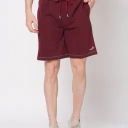 Fitz Red Slim Fit Shorts-image-4