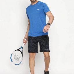 Van Heusen Performance Regular Fit Swift Dry High Stretch Allover Print Woven Shorts - Grey image 5