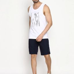 Van Heusen Athleisure Regular Fit Soft Touch Functional Pockets Shorts - Navy image 5