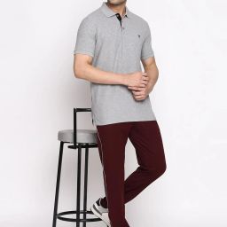 Van Heusen Athleisure Regular Fit Smart Tech Easy Stain Release Solid Trackpants - Cabernet image 5