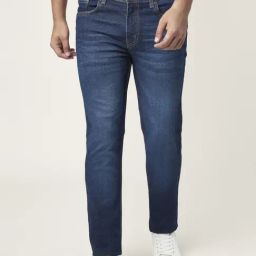 YU by Pantaloons Dark Blue Cotton Slim Fit Jeans-picture-41