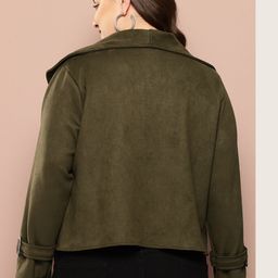 Sztori Plus-Size Crop Open Front Jacket image 4