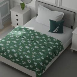 Nautica Millbrook Green Bamboo Cotton Floral 120 GSM Single Blanket-image-9