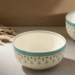 Fabindia Sangam Multicolor Ceramic Serving Bowl (800 ml)-36