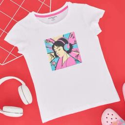 Pantaloons Baby Kids Bright White Cotton Regular Fit Top-image-98