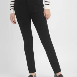 Levi's 721 Pepper Black Skinny Fit Mid Rise Jeans-image-2