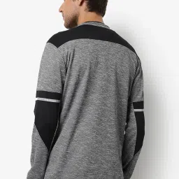 Campus Sutra Grey Regular Fit Colour Block Jacket image 2