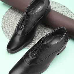 HERE&NOW Men Lace-Up Formal Derbys-image-89