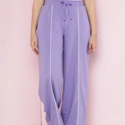 Lil Tomatoes Girls Lavender Regular Fit Trackpants-image-69