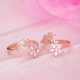 Zavya 925 Sterling Silver Touch of nature Casual Toe-ring For Women-26