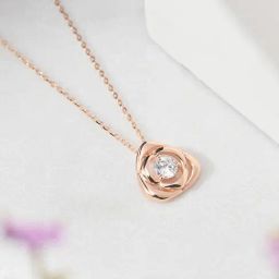 Zavya 92.5 Sterling Silver Necklace in Rose Gold-Plating-picture-49