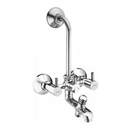 Jabra Wall Mixer With L-Bend (M) Flora Series Brass Chrome Finish Wall Mount Silver-image-88