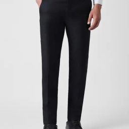 Van Heusen Black Slim Fit Texture Trousers-image-70